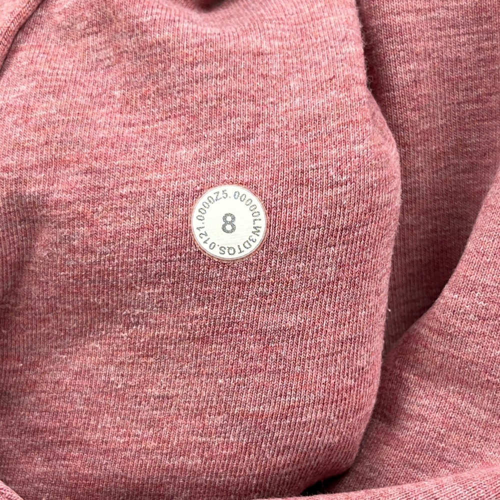 Lululemon Sweatshirt Women 8 Pink Heather Raglan Scuba Crew Athleisure Pullover - Picture 10 of 11
